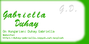 gabriella duhay business card